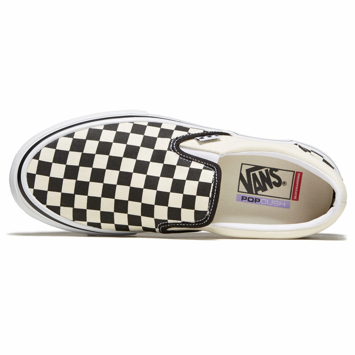 Street Soft Pro Vans Skate Slip-on Shoes - Checkerboard Black/Off White