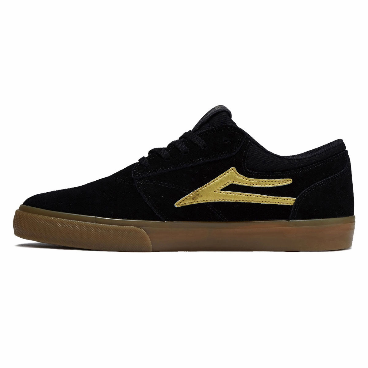 Street Sprint Lakai Griffin Shoes - Black/Gold Suede