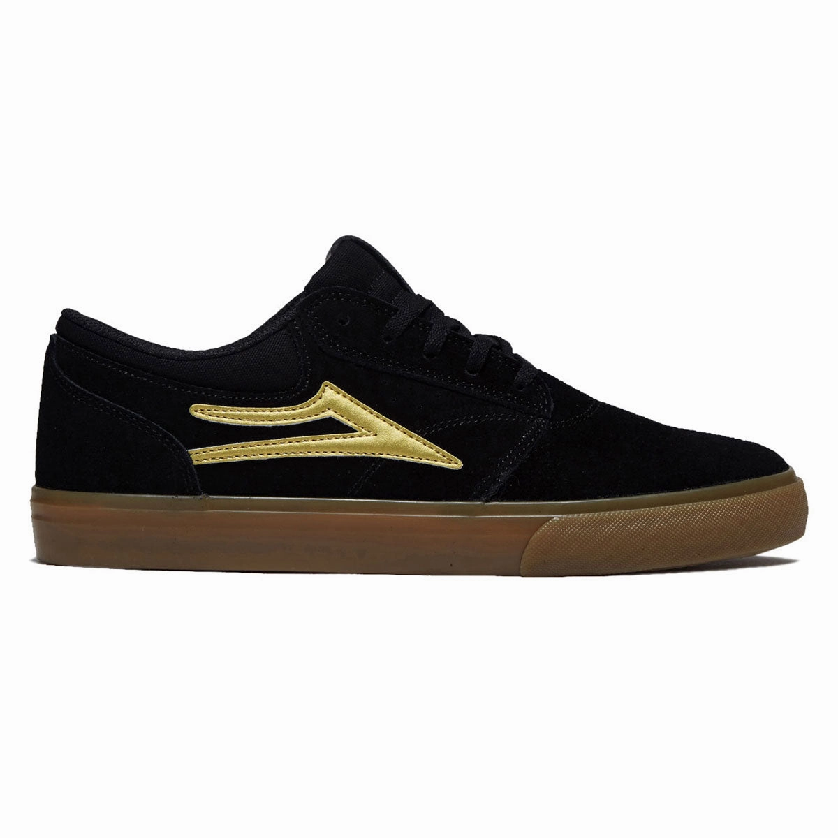 Free Action Fit Lakai Griffin Shoes - Black/Gold Suede