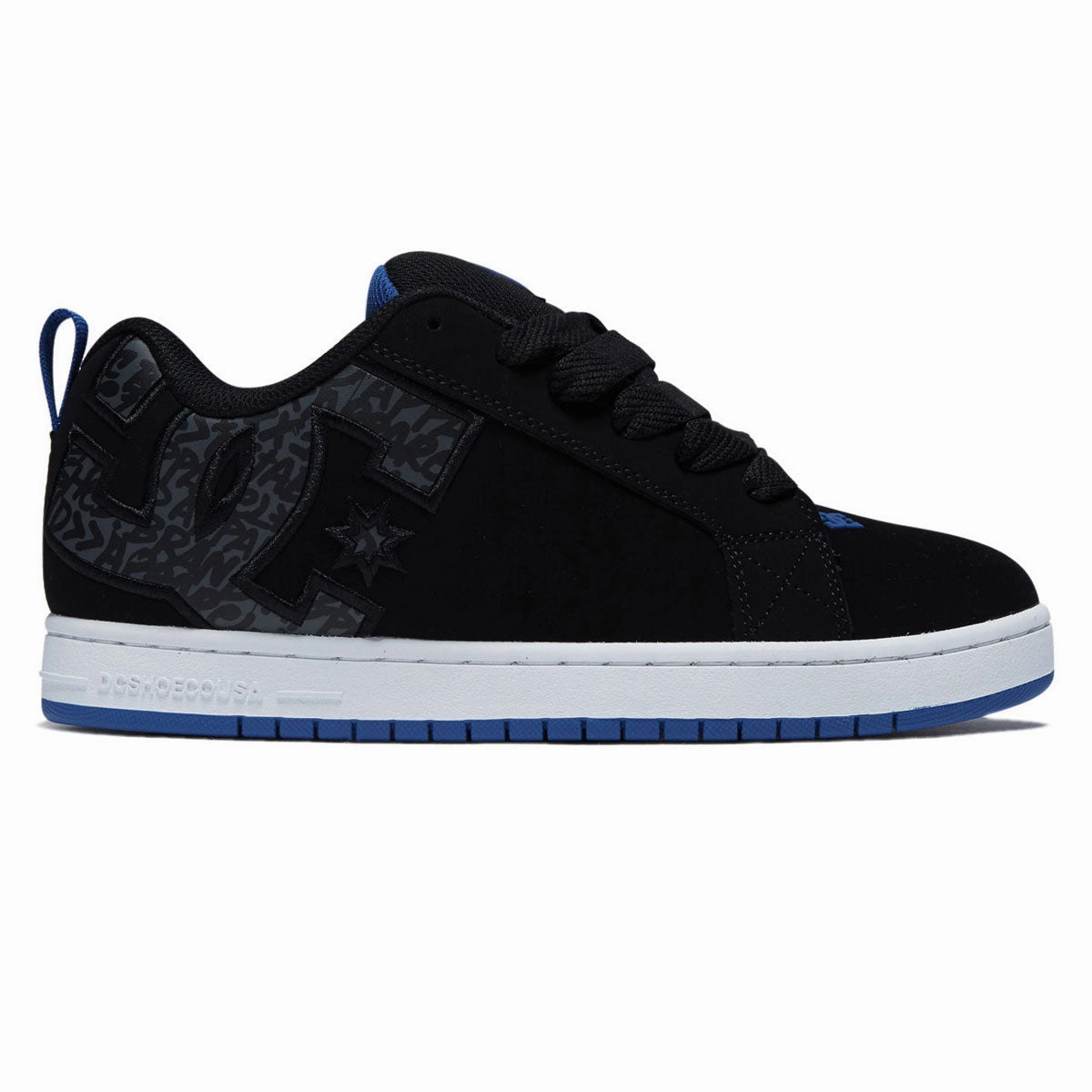 Travel Wear DC Court Graffik Shoes - Black/Blue