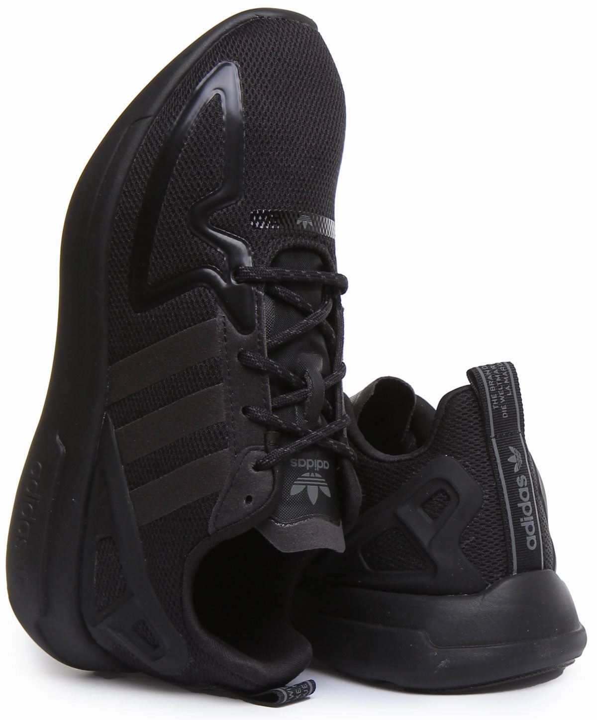 Stretchable Fit Design Concept Adidas Zx 2K Flux J In Black For Youth