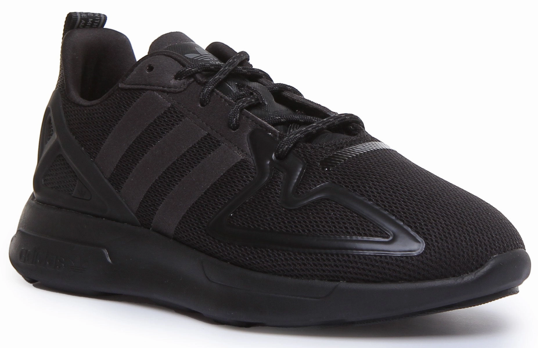 Lace Up Adidas Zx 2K Flux J In Black For Youth