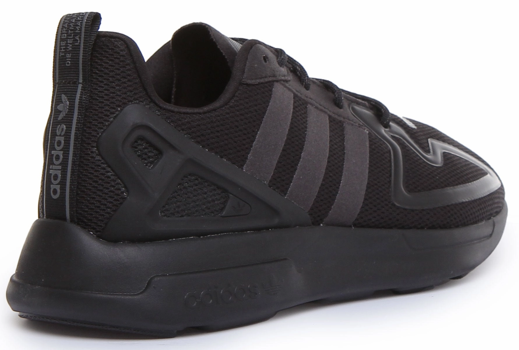 Stretchable Fit Design Concept Adidas Zx 2K Flux J In Black For Youth