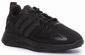 Lace Up Adidas Zx 2K Flux J In Black For Youth