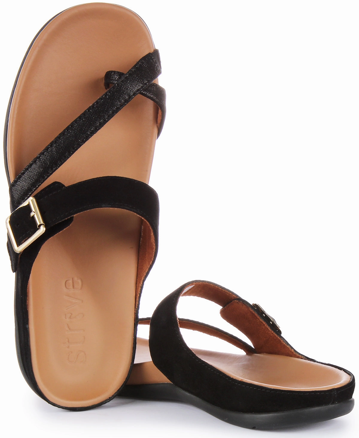 Strive Nusa In Black Shiny For Women Relax Step