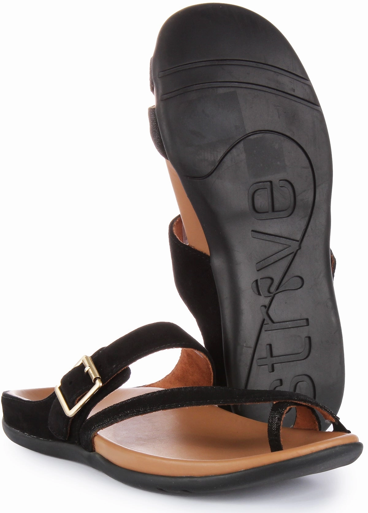 Strive Nusa In Black Shiny For Women Relax Step