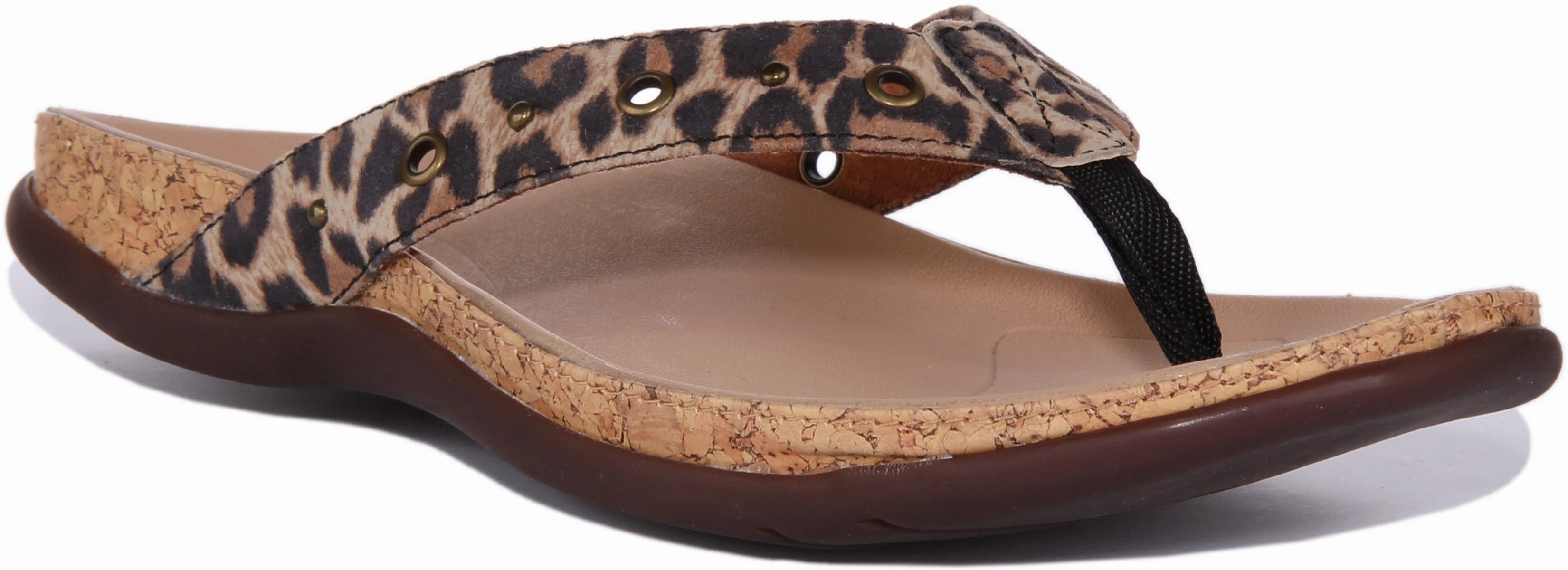 Strive Saria In Leopard For Women Restful Footwear Coastal Sandals