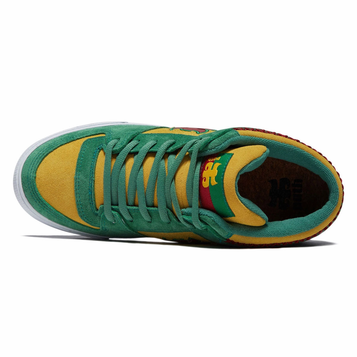 Strong Grip IPath Reed Mid Shoes - Green/Yellow/Rasta Suede