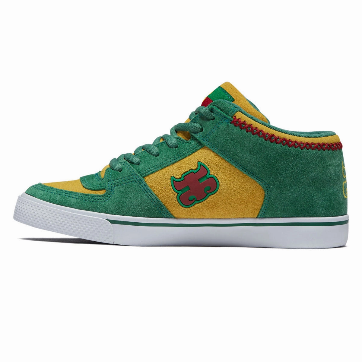 Strong Grip IPath Reed Mid Shoes - Green/Yellow/Rasta Suede