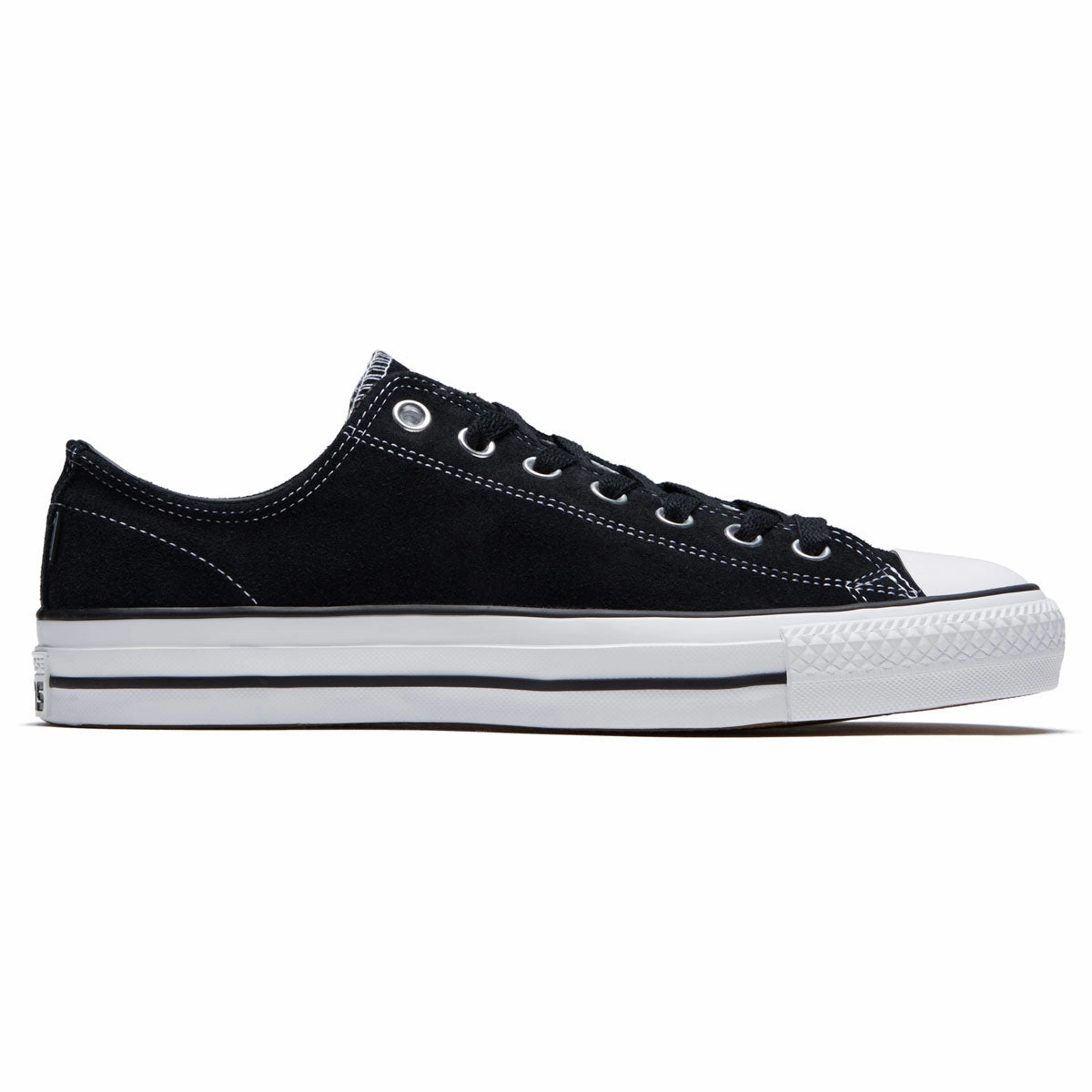 Soft Pad Daily Commuting Converse Chuck Taylor All Star Pro Suede Ox Shoes - Black/Black/White