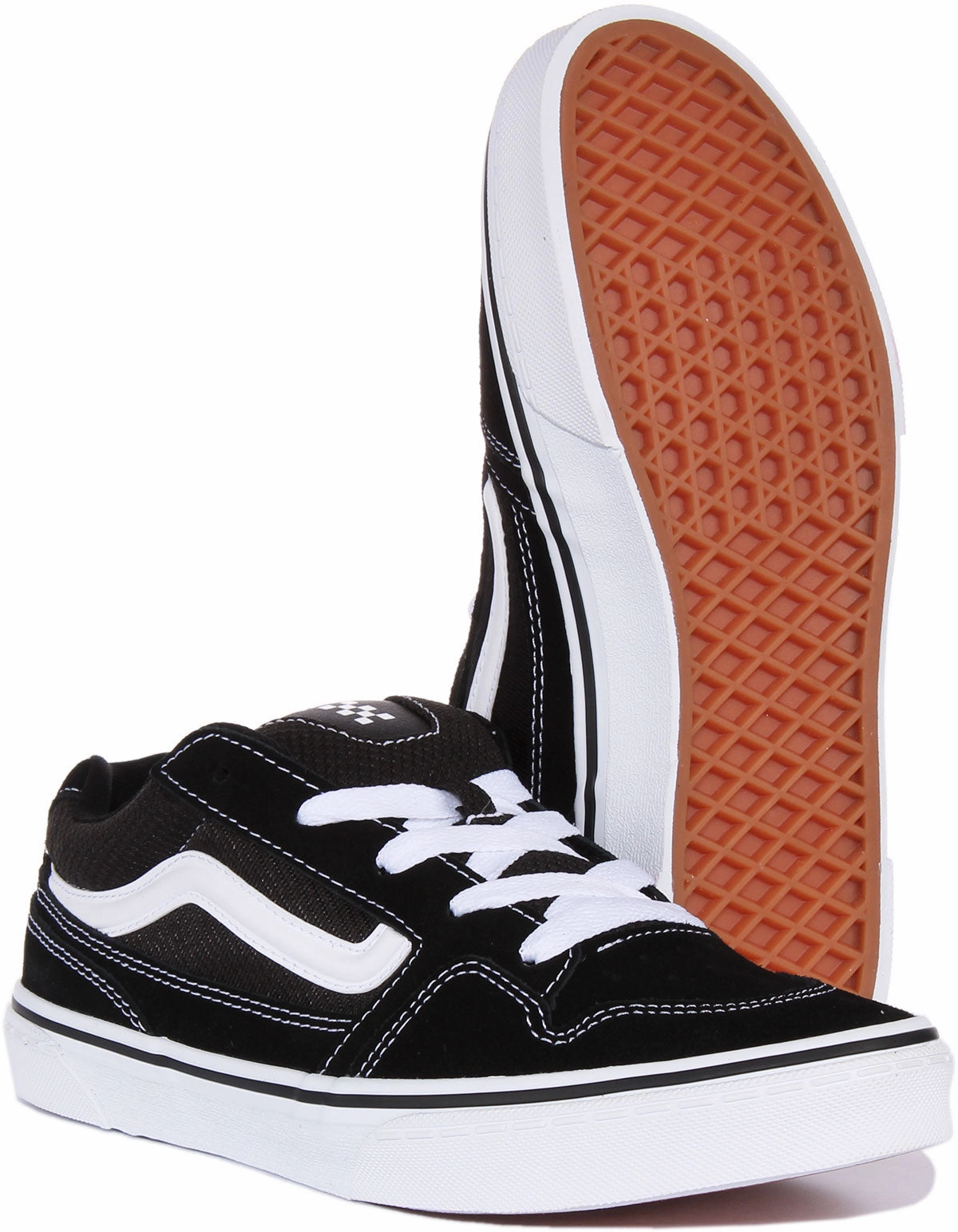Strong Sole Vans Caldrone In Black White For Women