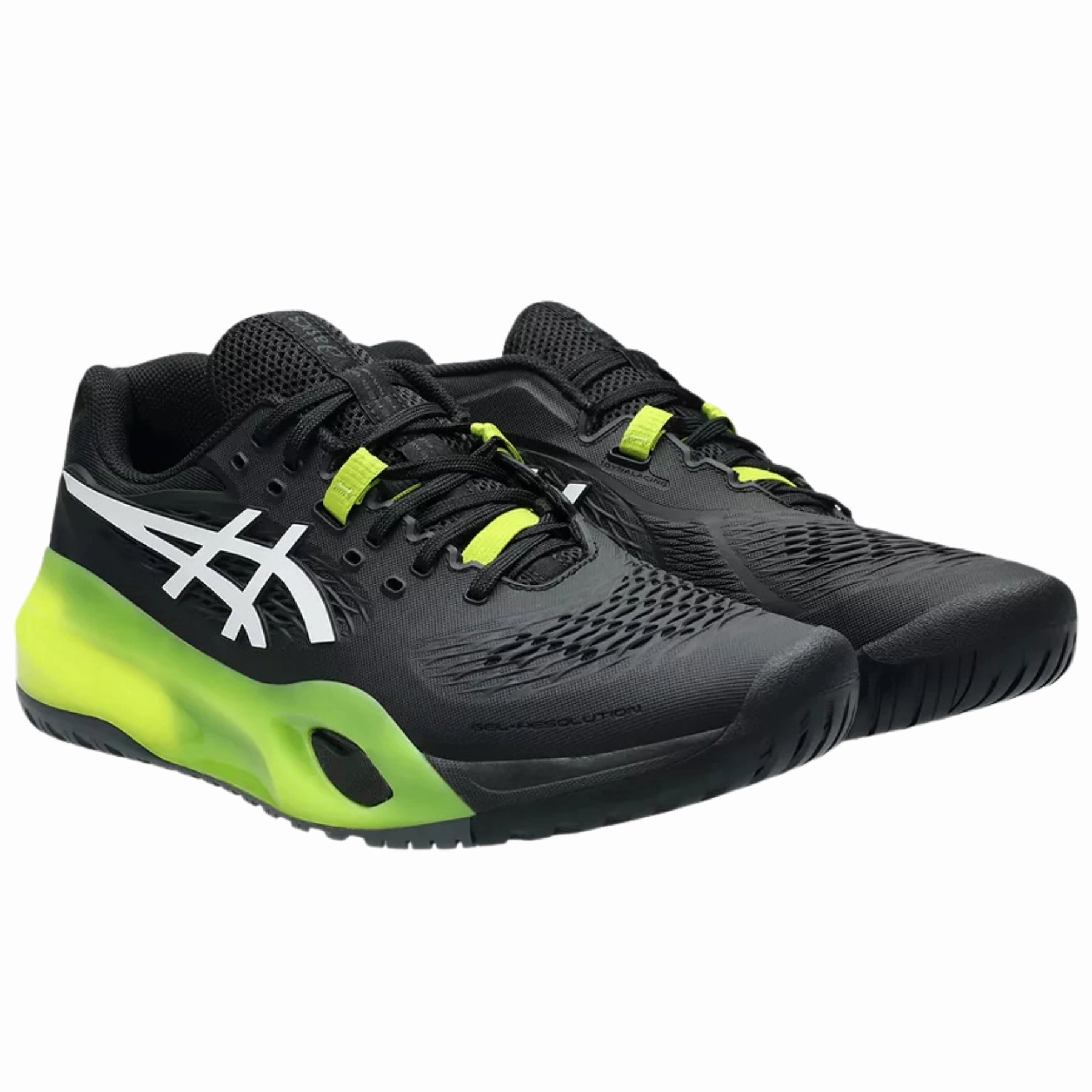 Structured wear Asics Gel Resolution X Hard Court Mens Tennis Shoes - Black/White