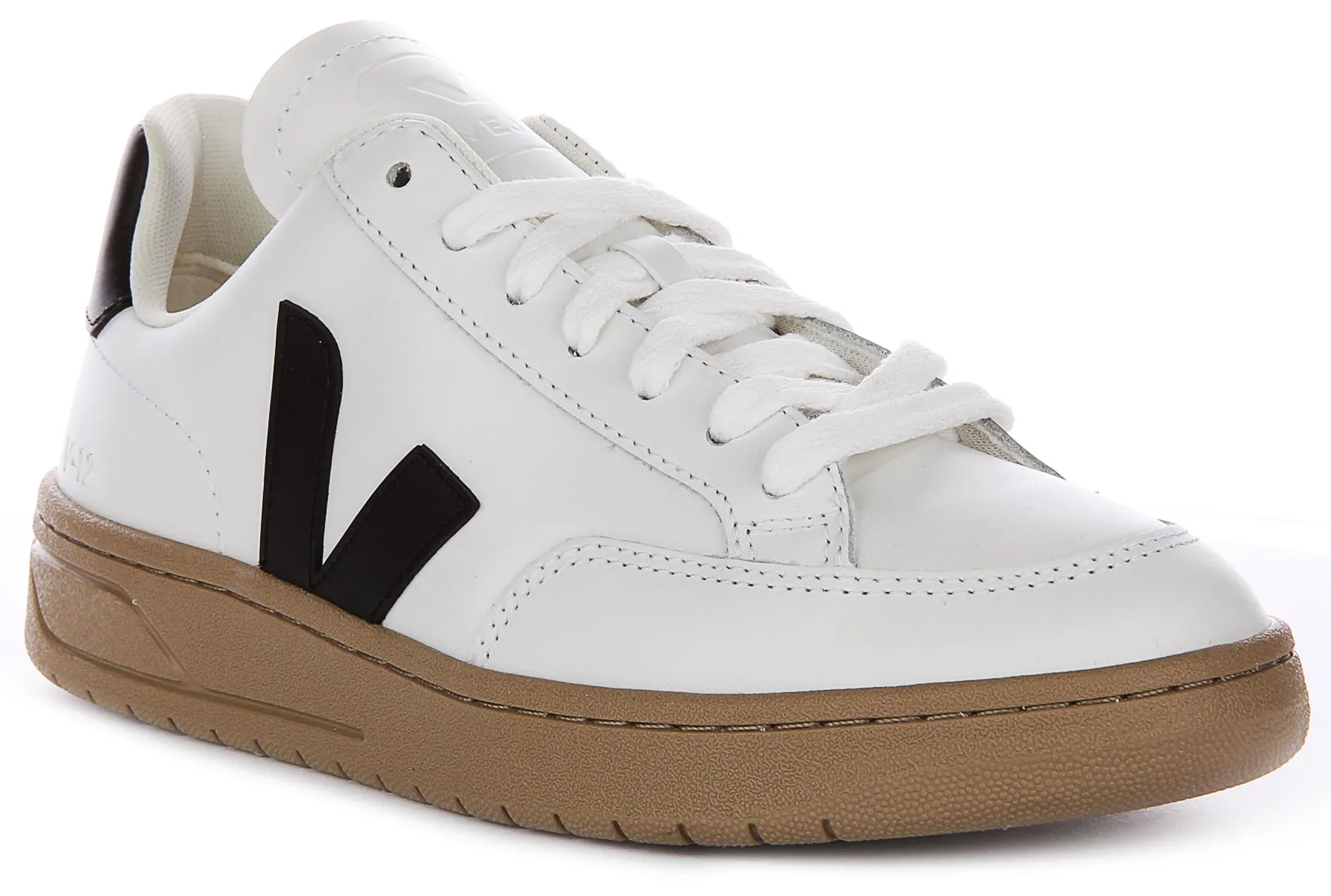 Veja V-12 Leather In White Black For Men Explosive Power