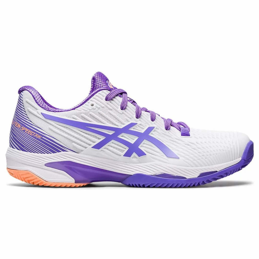 Asics Solution Speed FF 2 White/Amethyst  Clay Women's Tennis Shoes