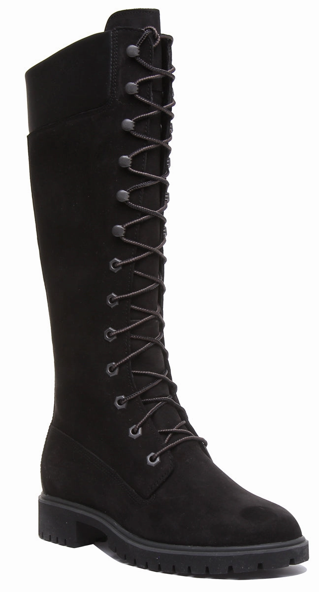 Timberland Premium 14 Inch Tall Boot In Black For Women Clean Aesthetic