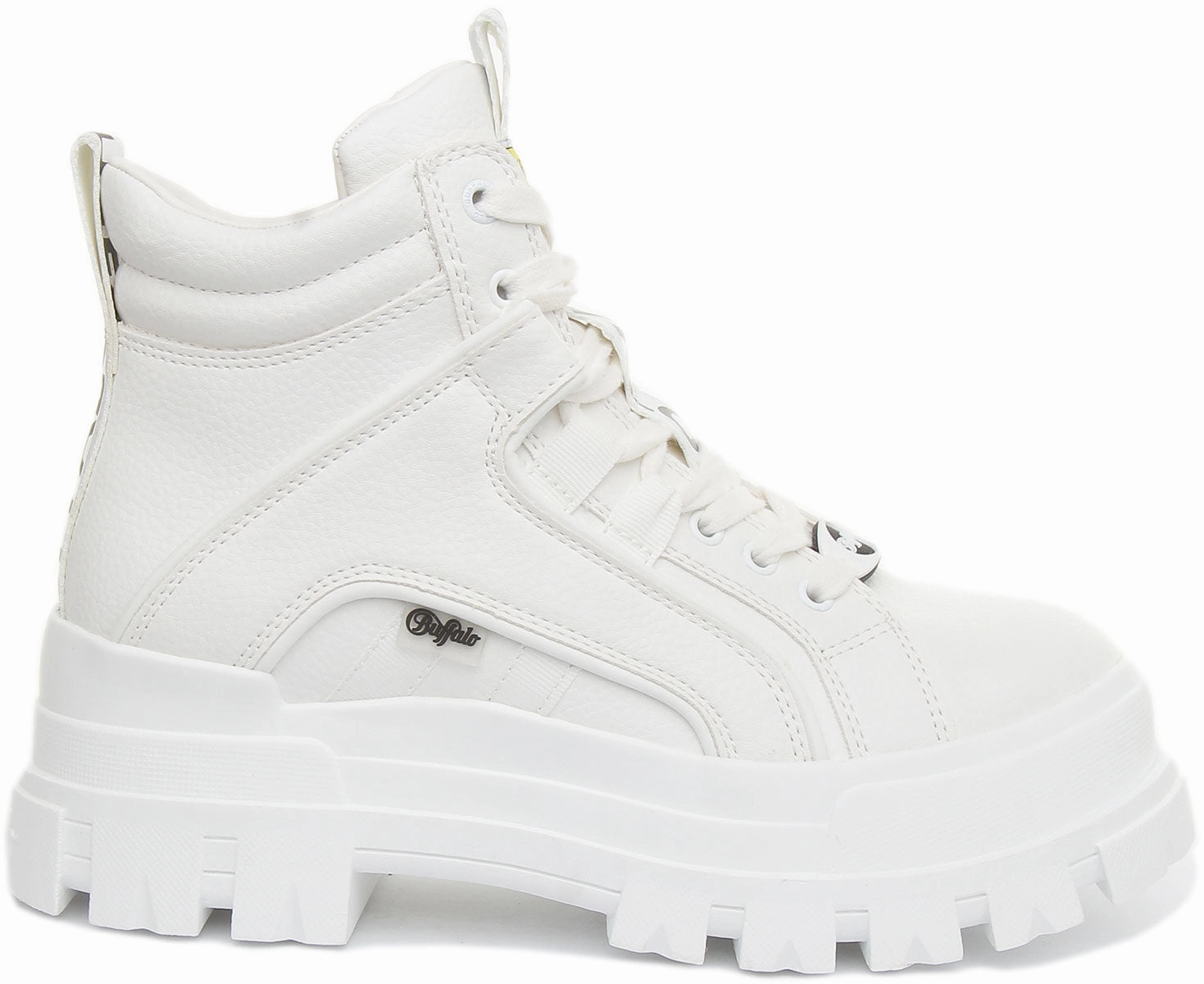 Stylish laces Buffalo Aspha NC Mid In White For Women