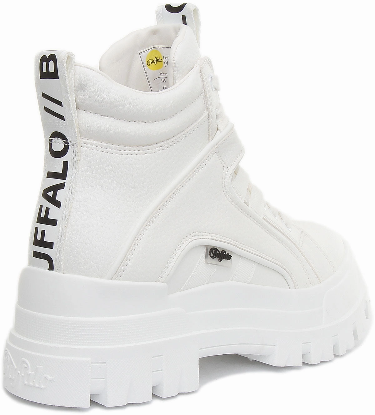 Stylish laces Buffalo Aspha NC Mid In White For Women