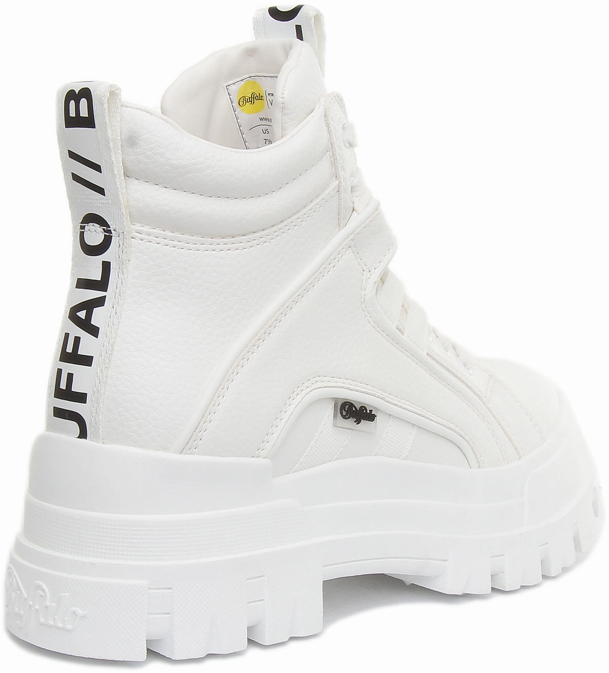 Stylish laces Buffalo Aspha NC Mid In White For Women