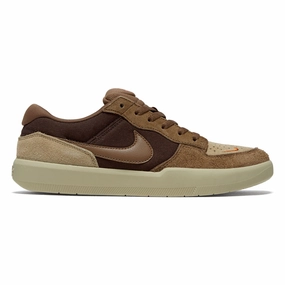 Nike SB Force 58 Shoes - Baroque Brown/Mosswood Brown Soft Cushioning Advanced Cushioning