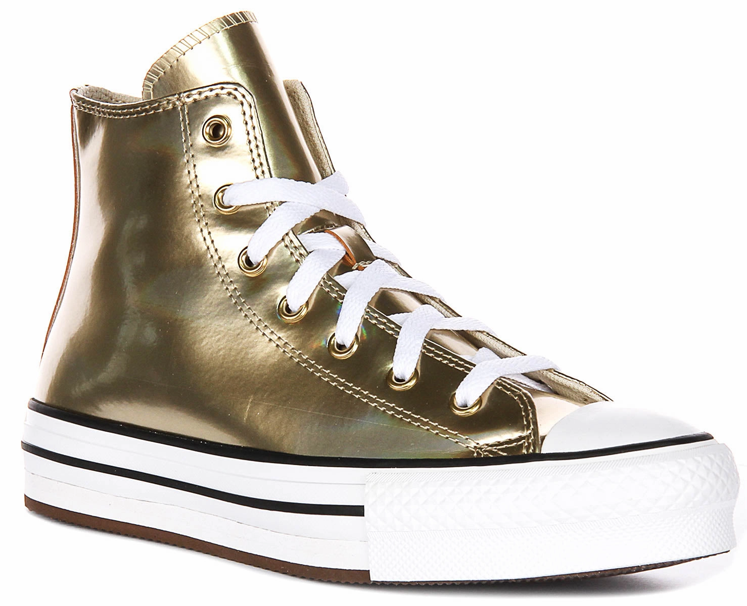 Fashion Go Beach Path Converse Chuck Taylor All Star A12606C In Gold Metallic For Junior