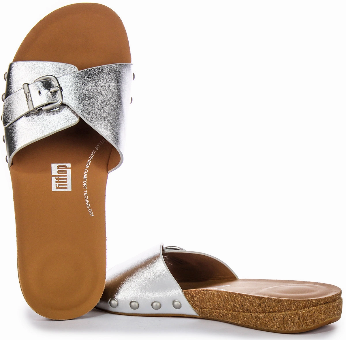Sun Ready Fitflop Iqushion Adj In Silver For Women