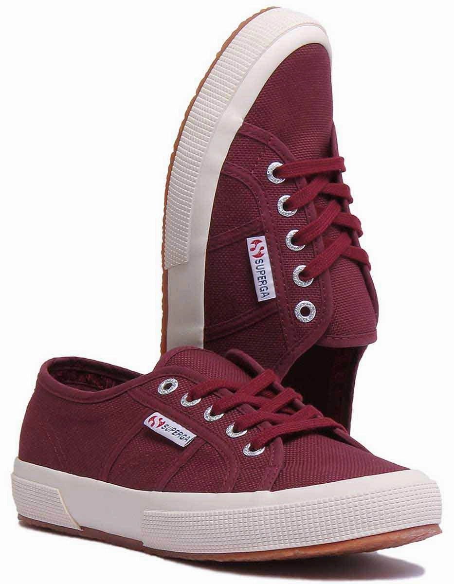Superga 2750 Cotu In Burgundy Ventilated Mesh