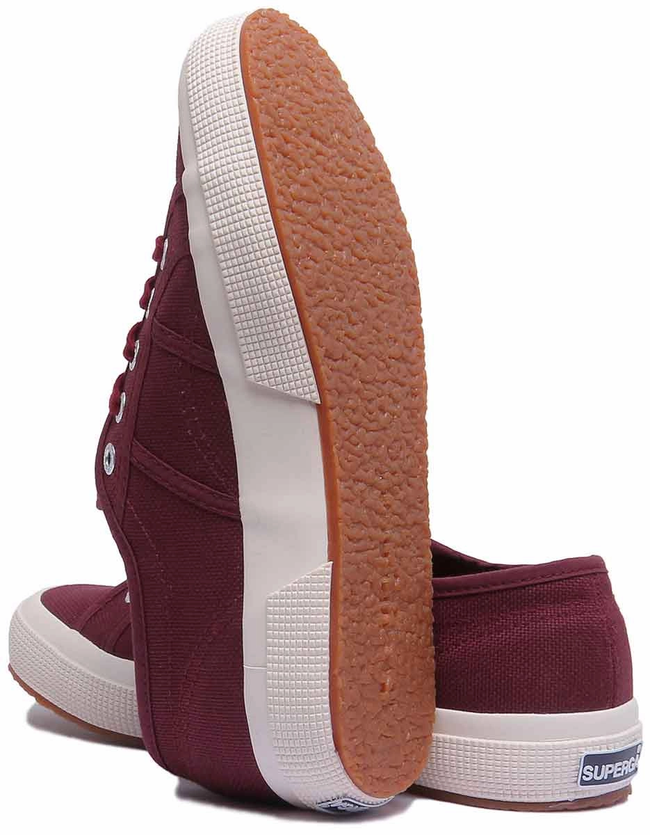 Superga 2750 Cotu In Burgundy Ventilated Mesh