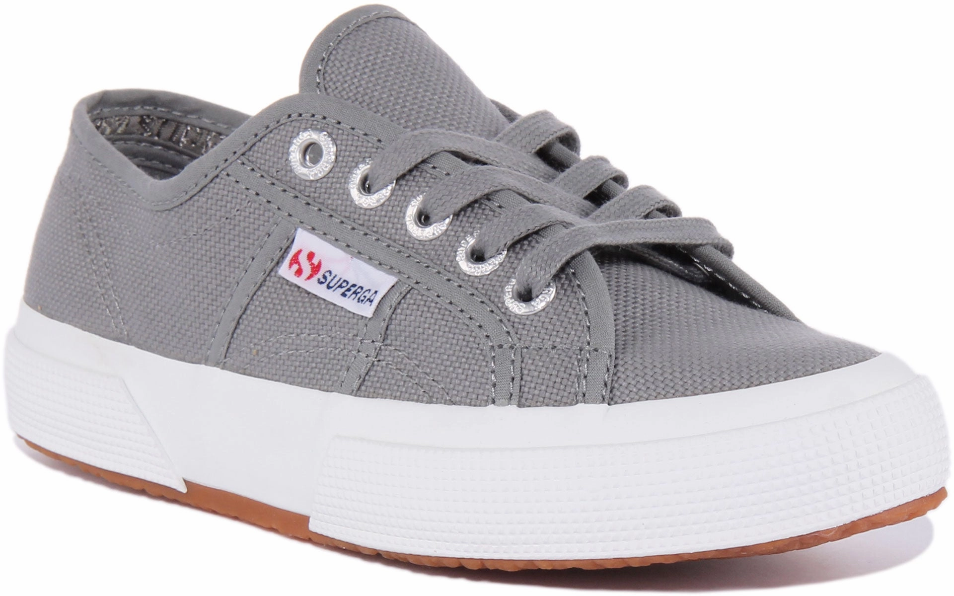 Wide forefoot base improves balance in motion Superga 2750 Cotu In Grey