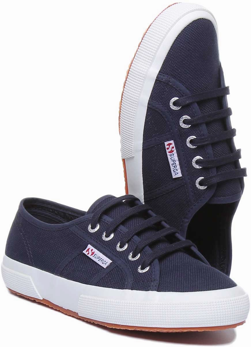 Superga 2750 Cotu In Navy White Glide Comfort