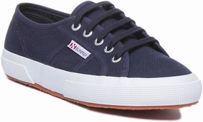 Inner materials prevent excessive heat retention Stable Heel Superga 2750 Cotu In Navy White
