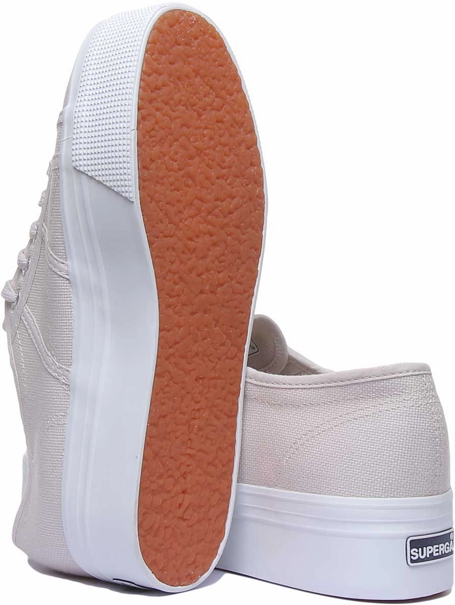 Superga 2790 Actow Line In Grey Flexible Cushion