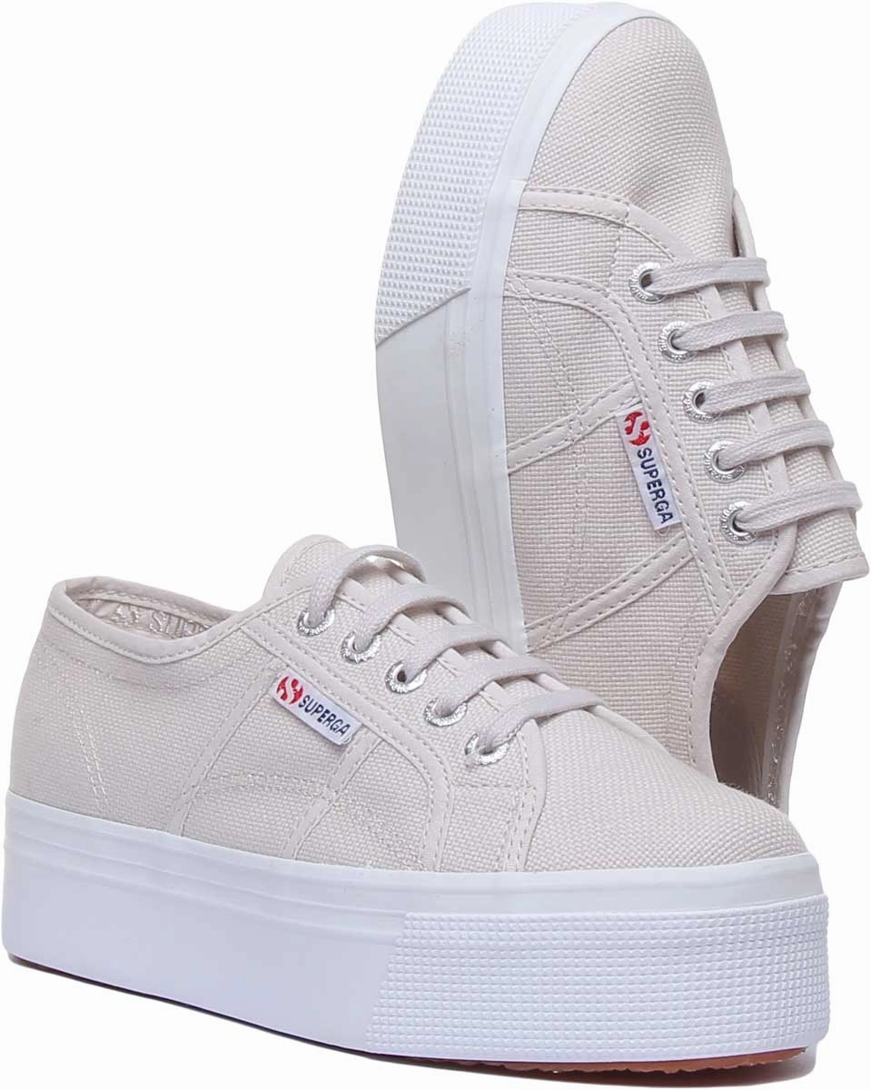 Superga 2790 Actow Line In Grey Flexible Cushion