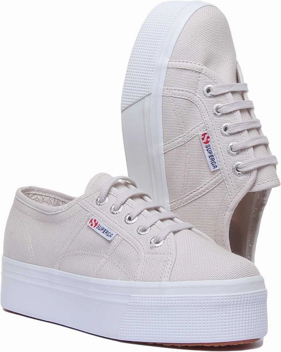 Superga 2790 Actow Line In Grey Flexible Cushion