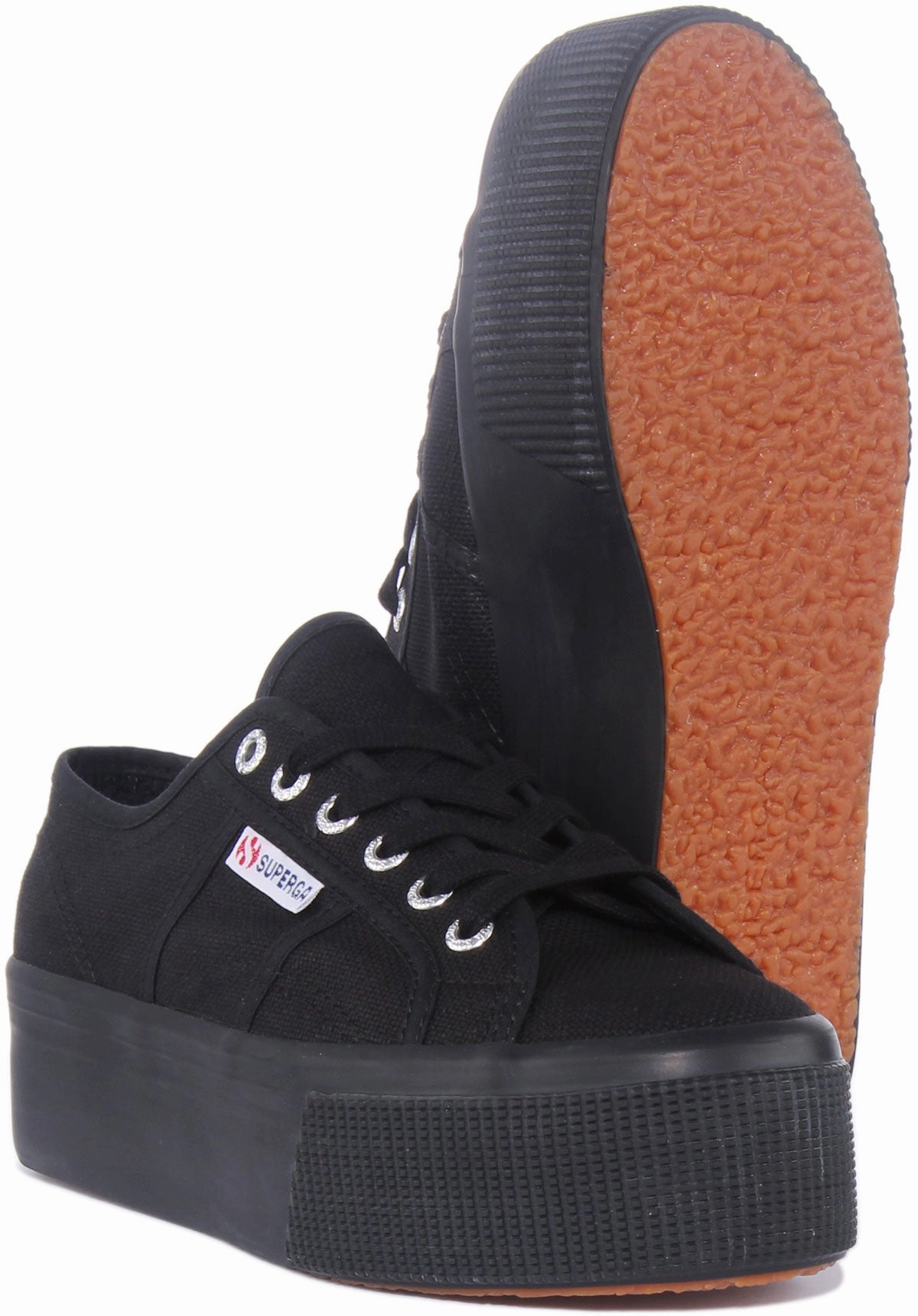 Superga 2790 Cotu PlatformIn All Black For Women Quick Walk Step-On