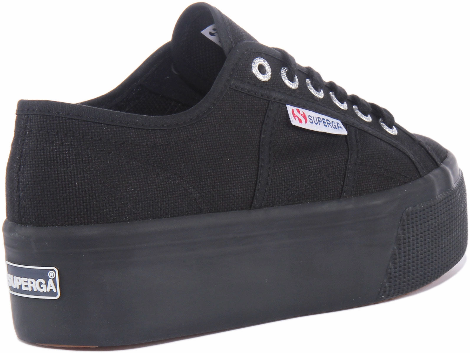 Superga 2790 Cotu PlatformIn All Black For Women Quick Walk Step-On