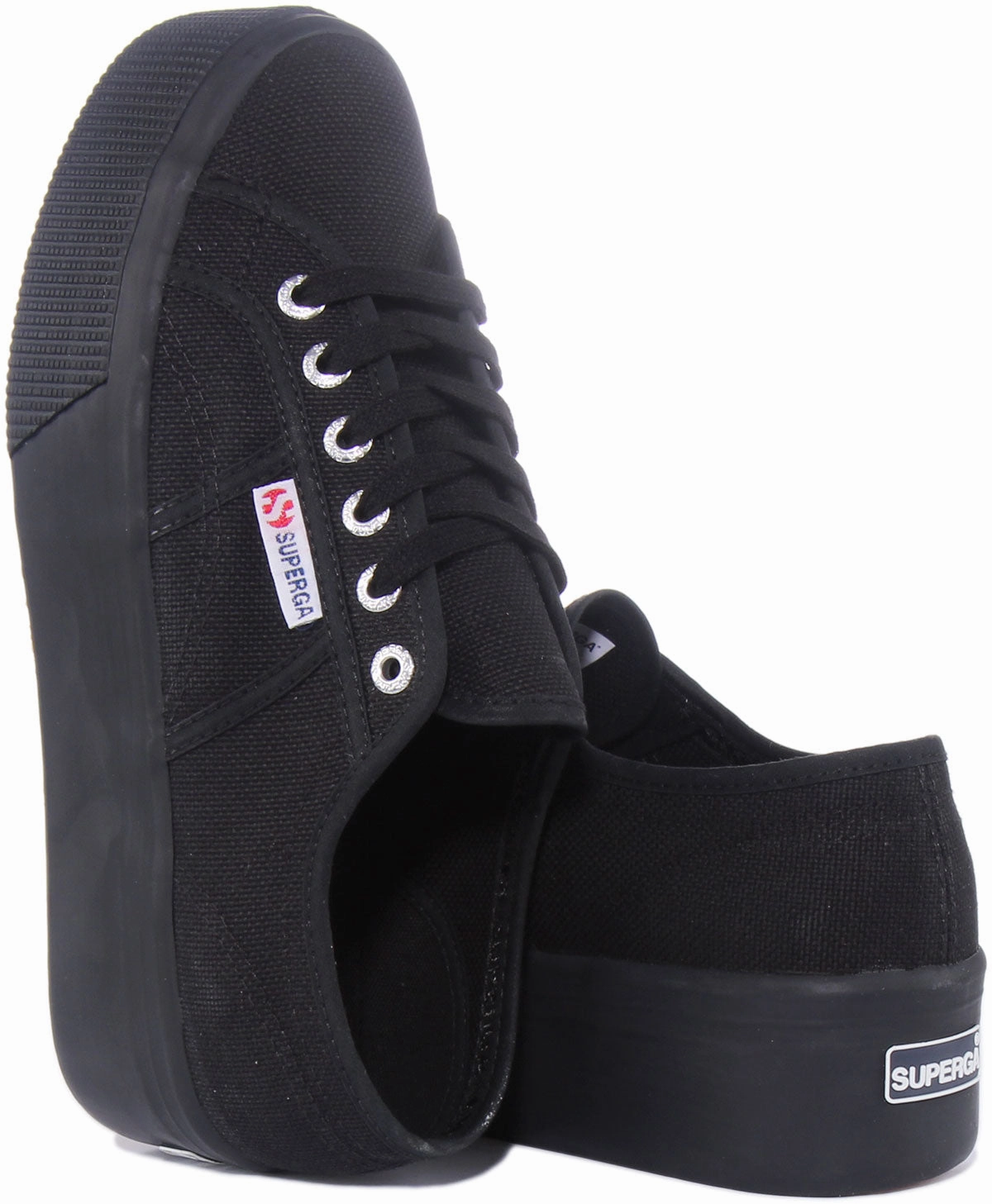 Superga 2790 Cotu PlatformIn All Black For Women Quick Walk Step-On