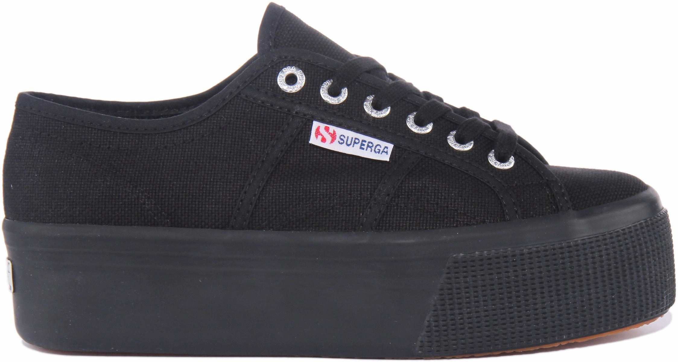 Superga 2790 Cotu PlatformIn All Black For Women Quick Walk Step-On