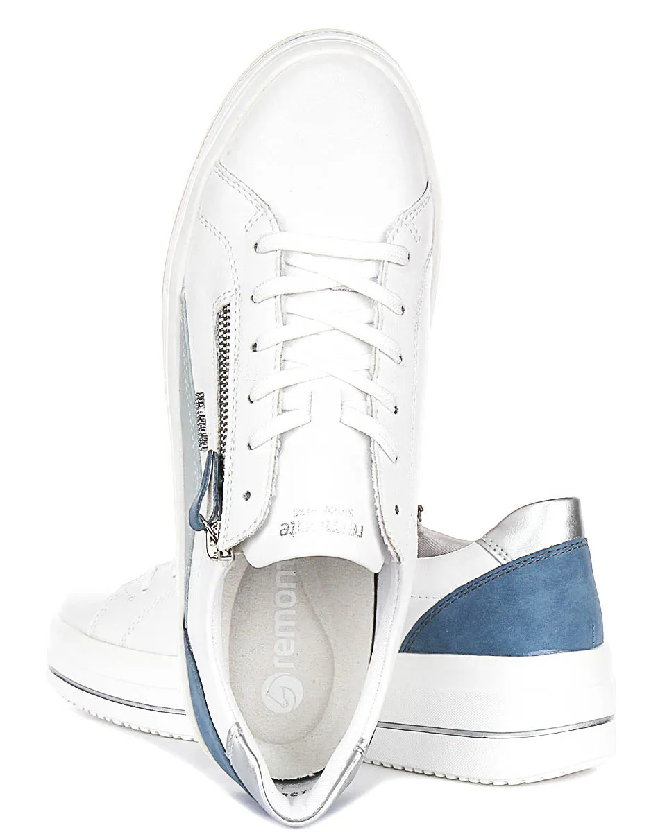 Supportive Base Remonte D1C01-84 In White Blue For Women