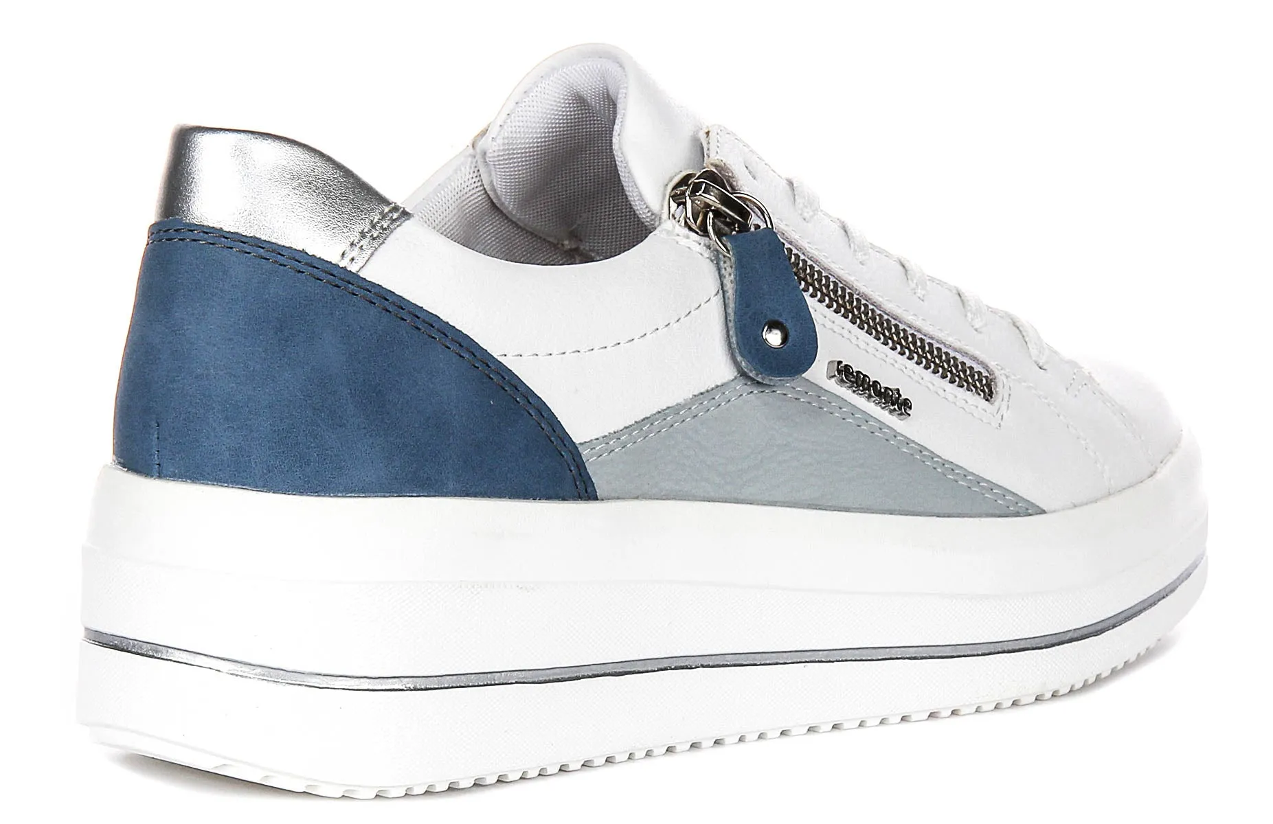 Supportive Base Remonte D1C01-84 In White Blue For Women