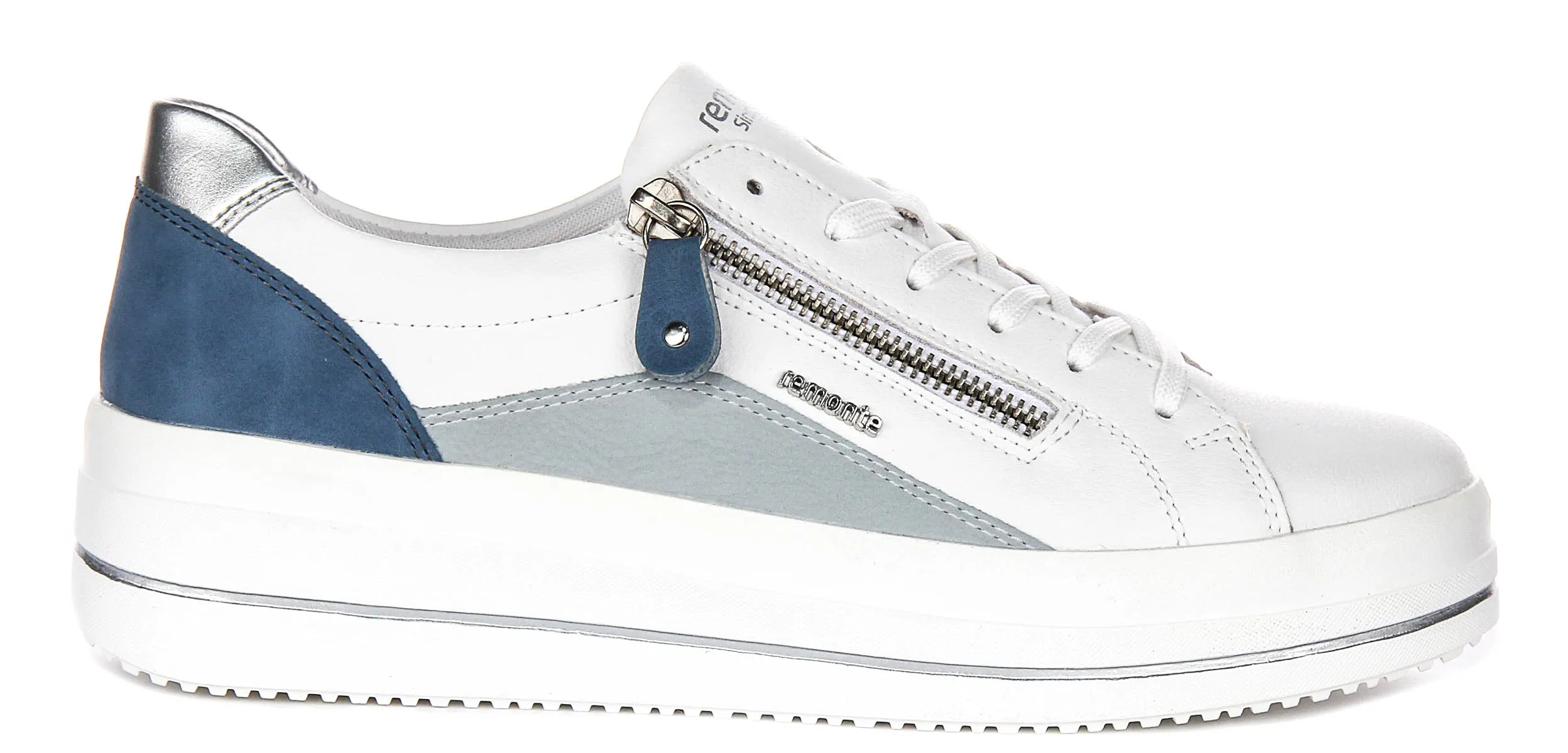 Supportive Base Remonte D1C01-84 In White Blue For Women