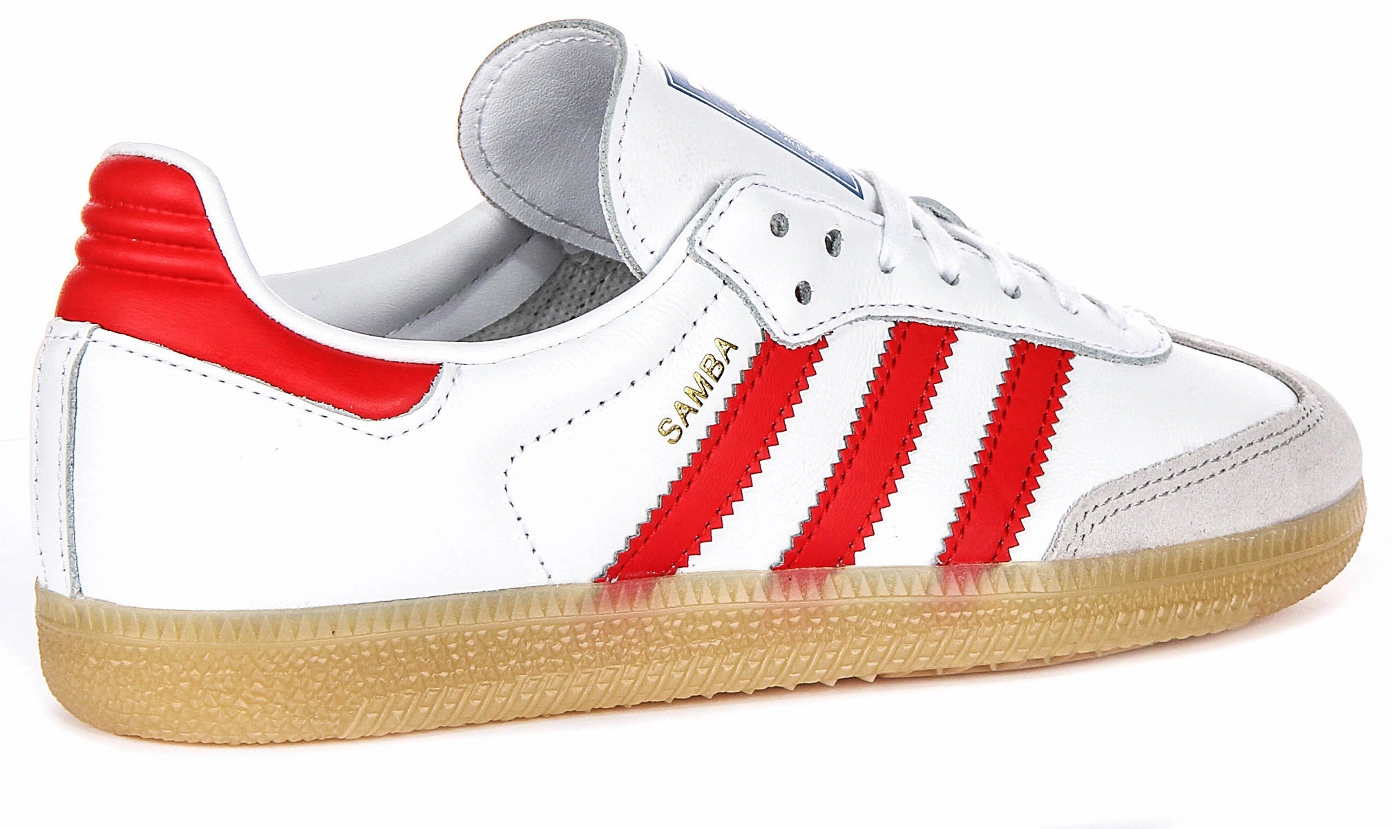 Supportive Design Concept Adidas Samba OG J In White Red For Youth