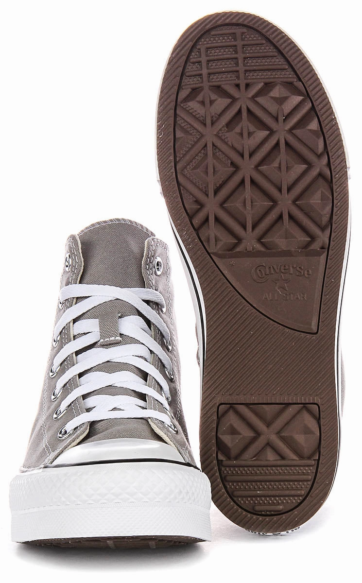 Supportive Step. Converse All Star A07346C Eva Platform In Grey For Junior