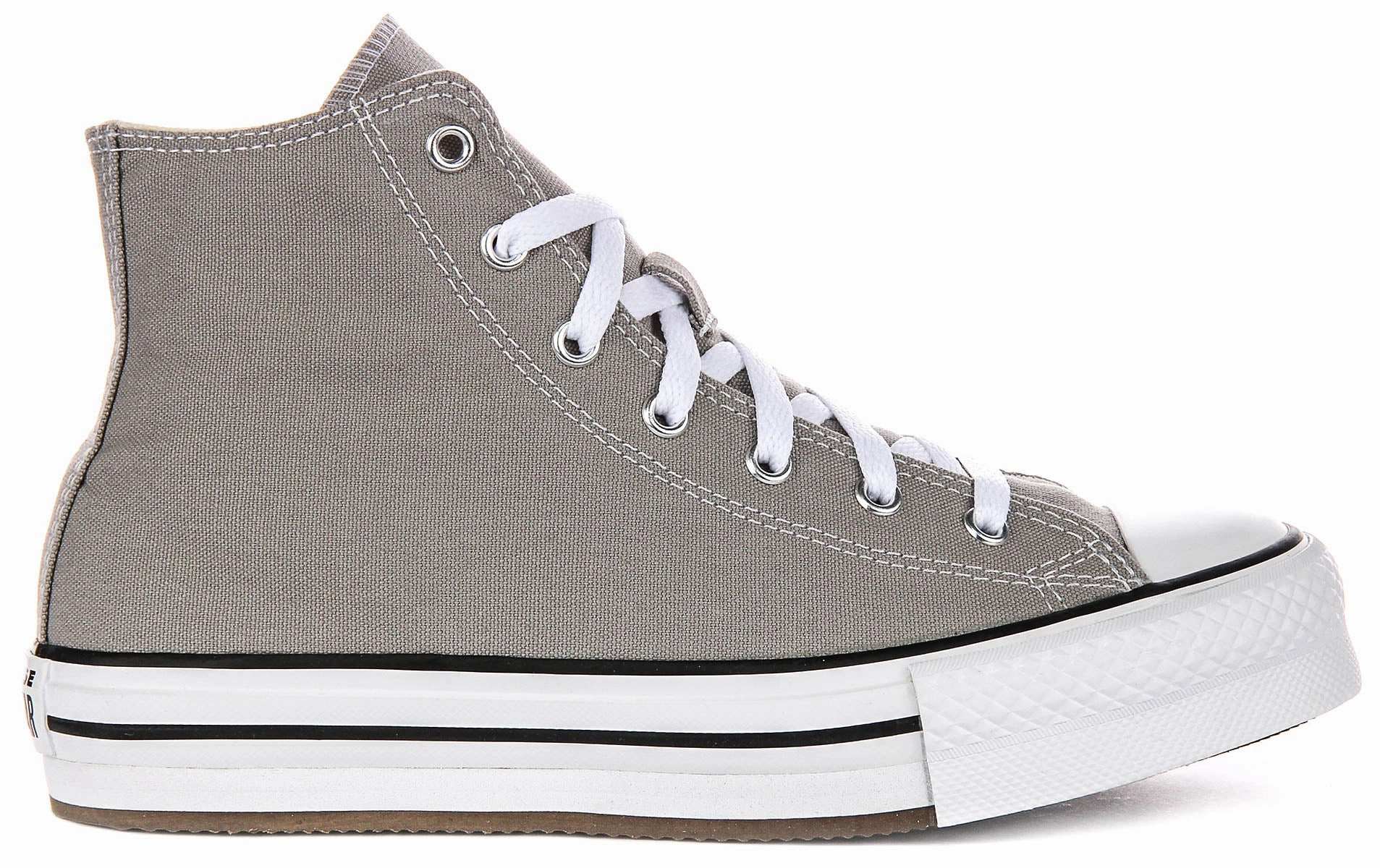 Supportive Step. Converse All Star A07346C Eva Platform In Grey For Junior