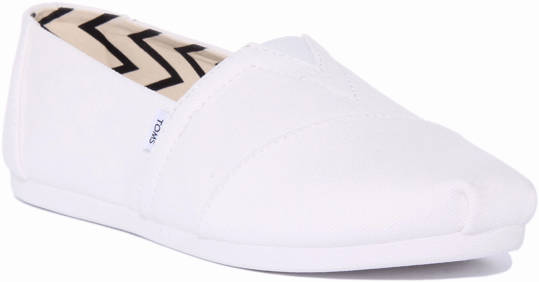 Classic Touch Toms Alpargata In White For Women
