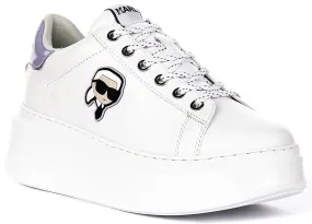 Karl Lagerfeld Anakapri NFT In White Purple For Women Midfoot structure offers consistent responsiveness Everyday Use