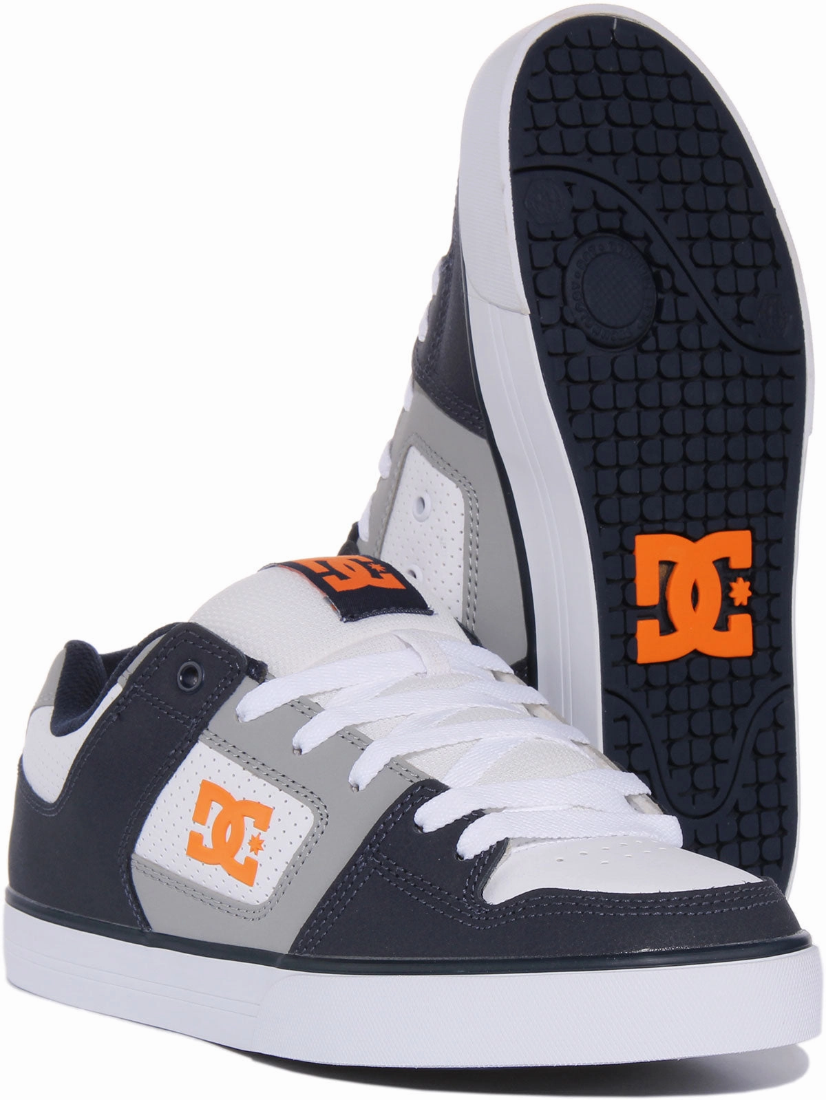 Tight Grip Dc Shoes Pure In White Navy For Men