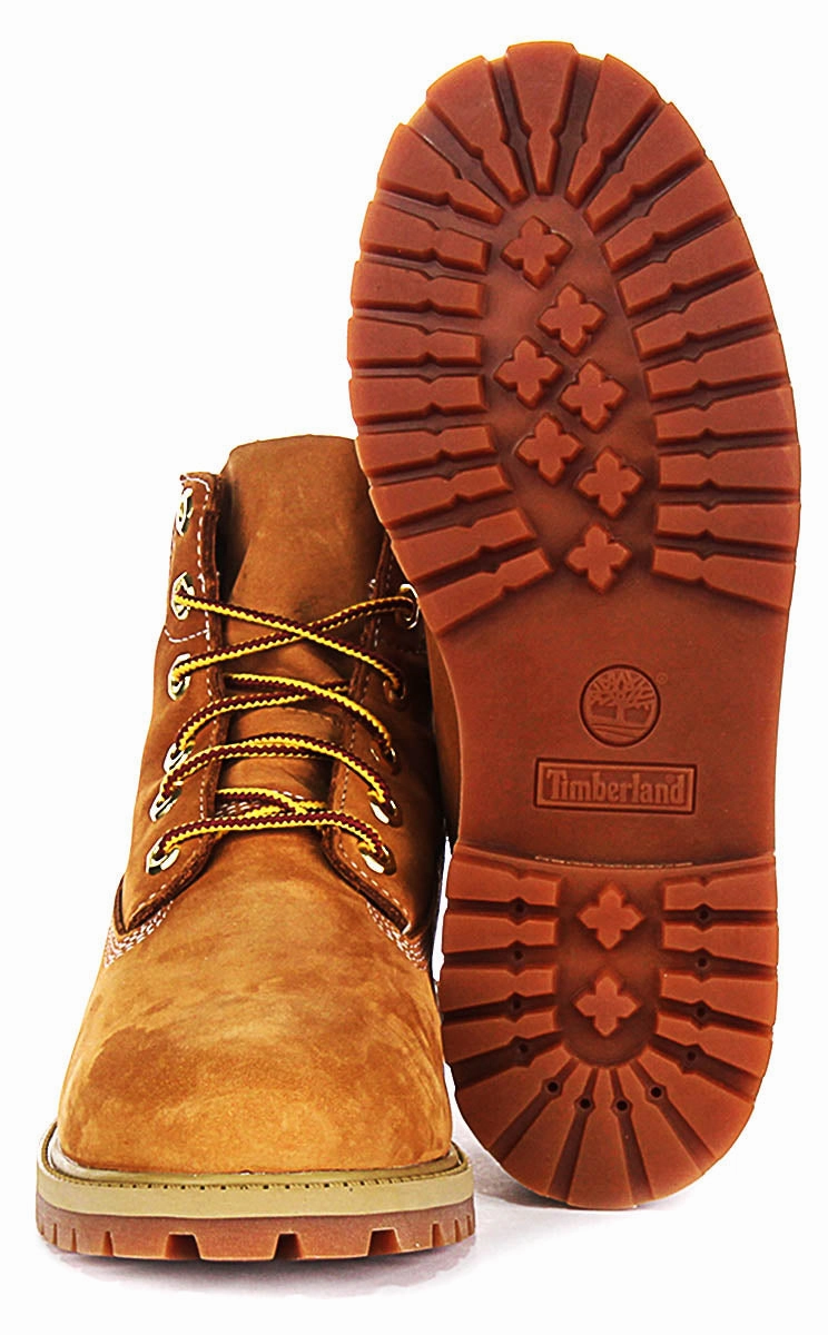 Timberland 12909 6inch Waterproof Boot In Wheat For Junior Trail Control Boots