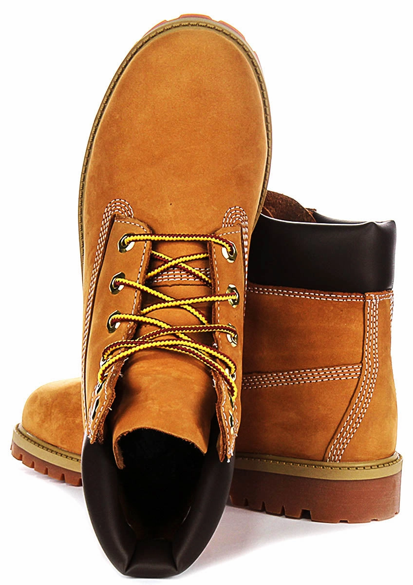 Timberland 12909 6inch Waterproof Boot In Wheat For Junior Trail Control Boots