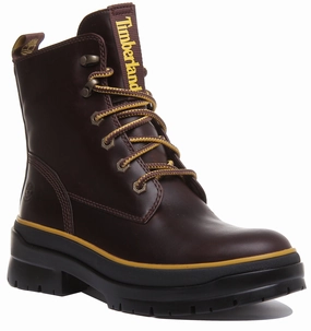Timberland A2D6W Malynn Mid Lace Up Boots In Dark Brown For Women Ultimate Trekking Boots