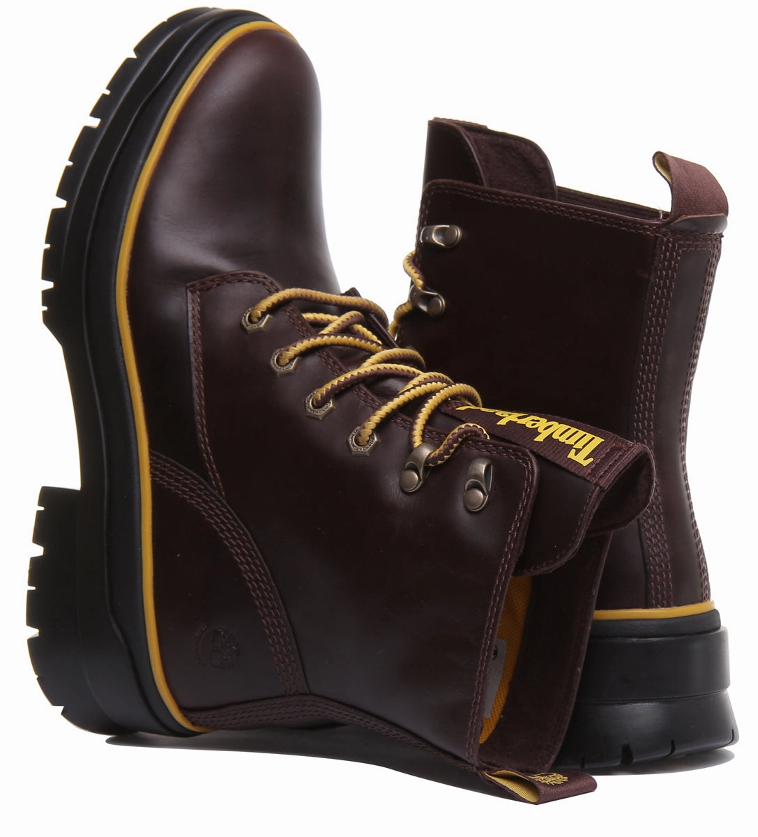 Timberland A2D6W Malynn Mid Lace Up Boots In Dark Brown For Women Light Tread